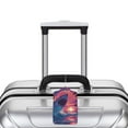 thumbnail image 3 of Rocae Hawaiian Island Beach Shark for Leather Luggage Baggage Tags ID Label Privacy Cover ID Label with Stainless Steel Loop and Address Card, 3 of 5