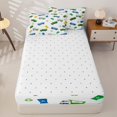 thumbnail image 4 of Erosebridal Recycle Garbage Truck Zipper Twin Comforter Sets with Fitted Sheet and 2 Pillowcases,3D Cartoon Car Pattern Zipper Bedding Set For Boys,Reversible,4pcs, 4 of 7