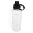 thumbnail image 5 of Botella de agua de 1000ml, gran capacidad, mango ancho, tapa integrada, doble boca, resistente a fugas, taza deportiva para exteriores, color negro, 5 of 5