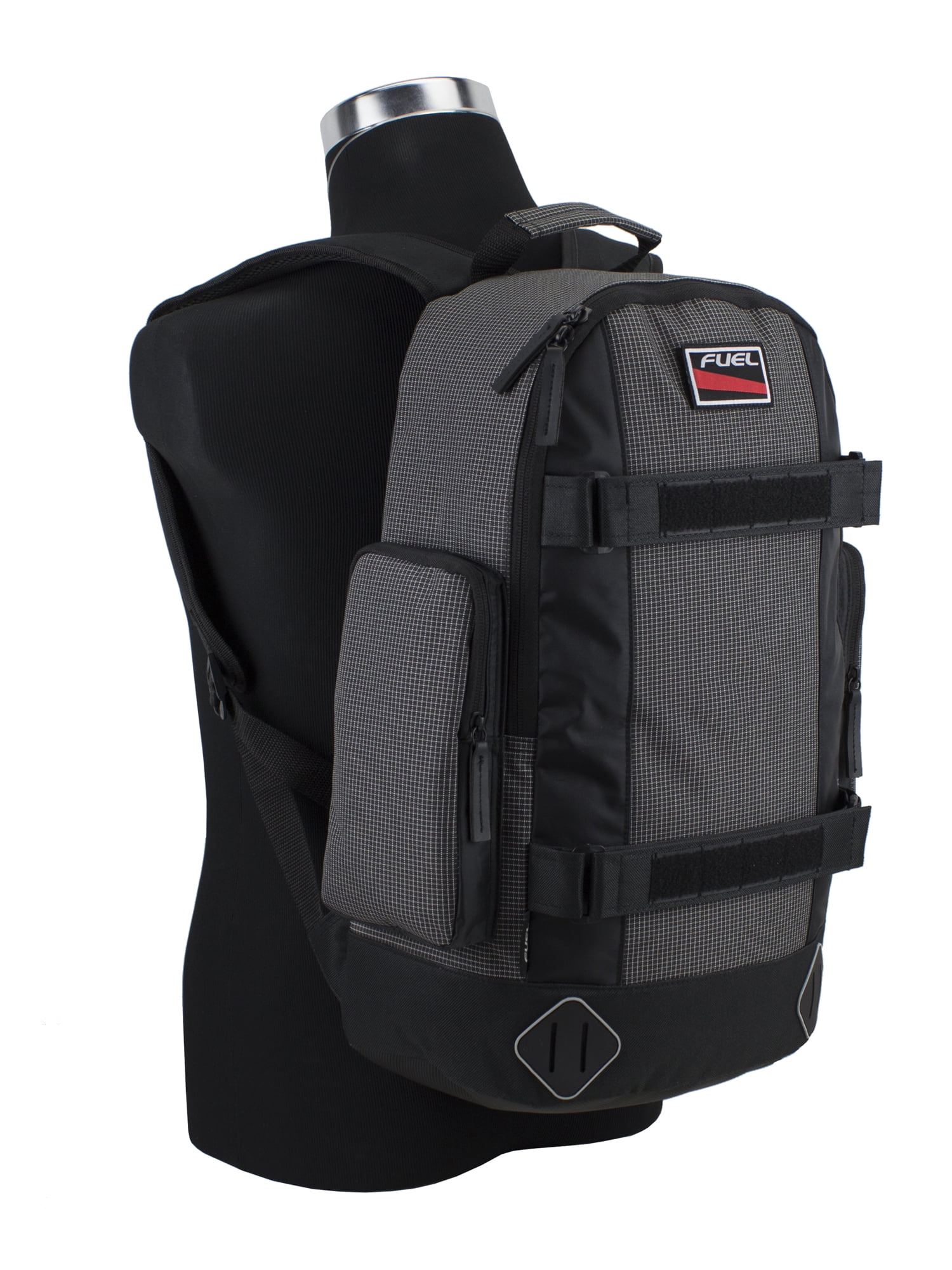 Fuel Unisex Pro Skater Backpack with Adjustable Dual Straps, Gray