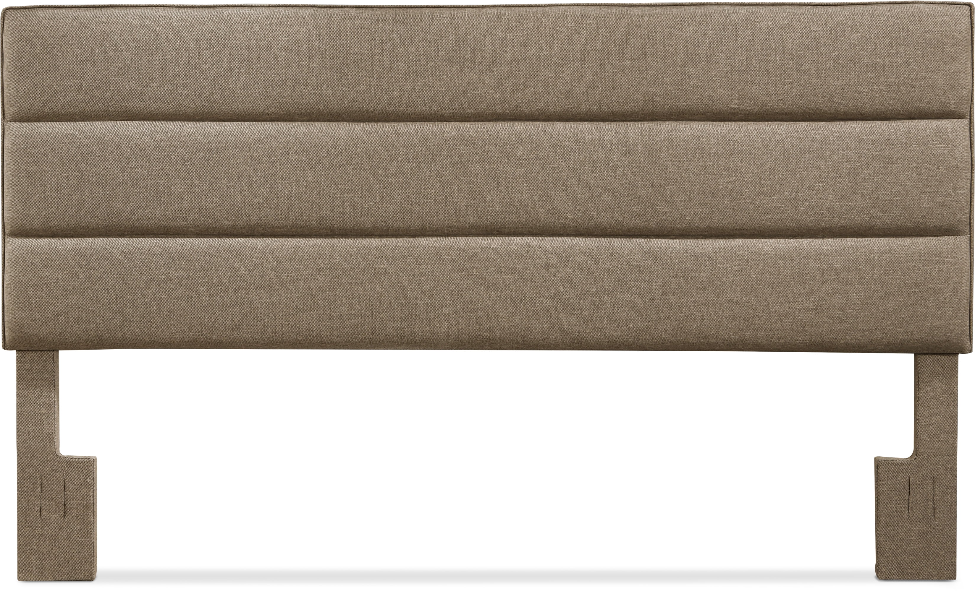 Serta Palisades Tufted Upholstered King Size Adjustable Headboard, Light Brown