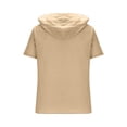 thumbnail image 4 of Men's Casual Short Sleeve Hooded Shirt with Button Front and Chest Pocket, 4 of 5