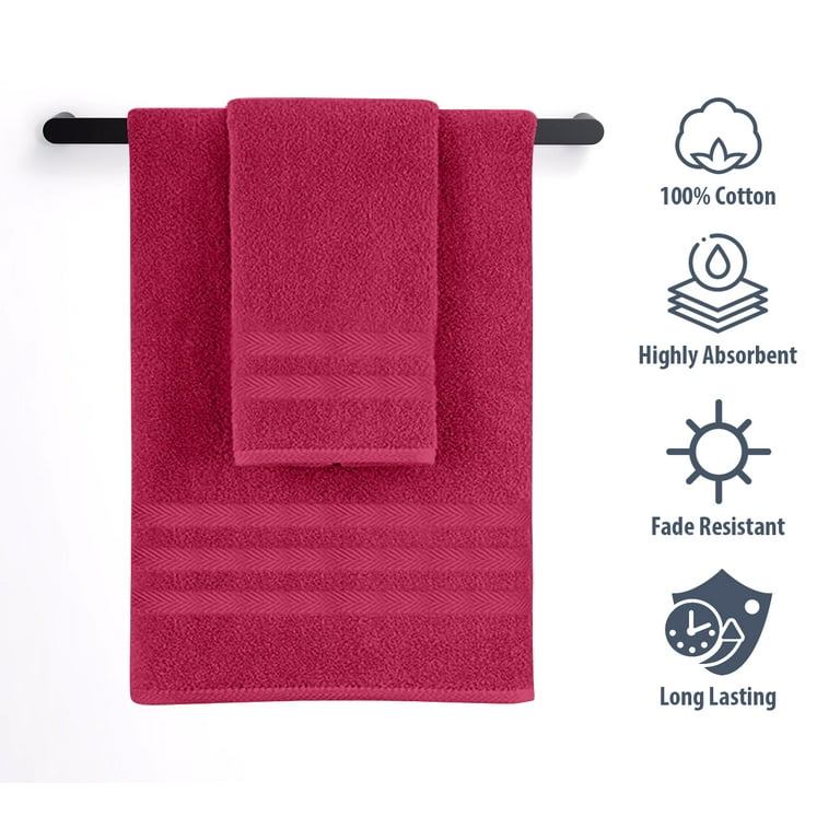 Softolle 100% Cotton Luxury Bath Towels - 600 GSM Cotton Towels for Bathroom - Set of 4 Bath Towel - Eco-Friendly, Super Soft, Highly Absorbent Bath