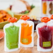 Infantino Disposable Squeeze Pouches, 4oz. Clear Non-Reusable Puree Pouches, 50-Pack