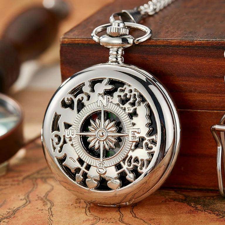 PAPADA Survival Pocket Watch Compass for Backpacking Hiking with