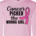 thumbnail image 4 of Inktastic Breast Cancer Awareness Cancer Picked the Wrong Girl Long Sleeve T-Shirt, 4 of 5