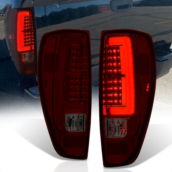 AJP Distributors Red Smoke Lens Chrome Housing LED Bar Tail Lights Brake Stop Lamps Assembly LH RH Compatible/Replacement For Chevrolet Colorado GMC Canyon 2004 2005 2006 2007 2008 2009 2010 2011 2012