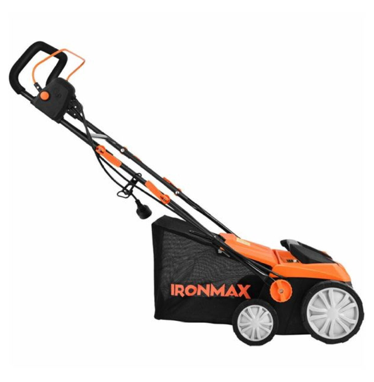 15" Electric Lawn Dethatcher w/ 50L Collection Bag Orange