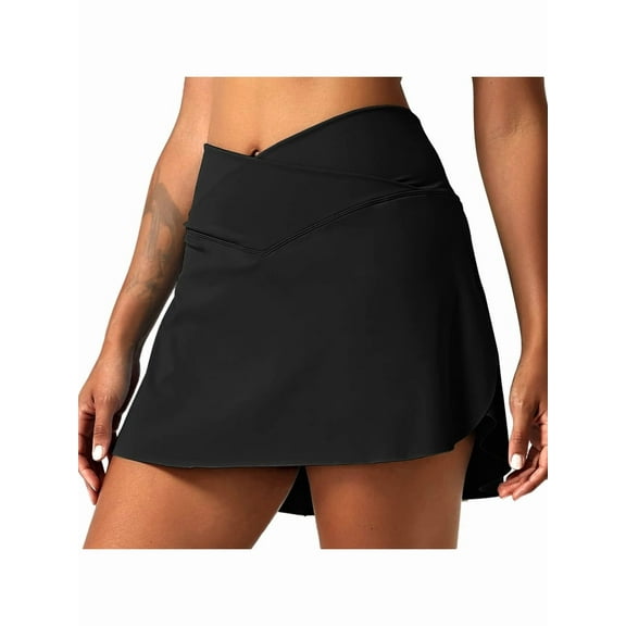 Women Tennis Skirts with Pockets High Waisted Golf Skirts Athletic Skorts Pleated Mini Skirt Workout Green M