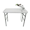 thumbnail image 4 of Zimtown Folding Fish Fillet Cleaning Table, with Faucet Sprayer Sink and Drain Hose, for Hunting Cutting, Camping, Outdoor Sports, 4 of 6