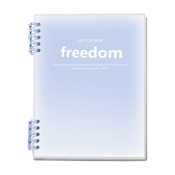 Cuaderno de Espiral Mate Transparente | Libro de Hojas Sueltas Desmontable para Estudiantes Tamaño B5 | 120 Páginas | Cubierta Flexible de PP Suave | Papel Grueso de Protección Ocular 120 GSM
