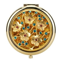 3 Pieces Magnifying Mirror Set, 5X 10X 15X Magnified Mirror, Small Compact Travel Mirror, Portable Handheld Makeup Mirror, Round Bathroom Cosmetic Mirror with Suction Cups for Easy Mounting