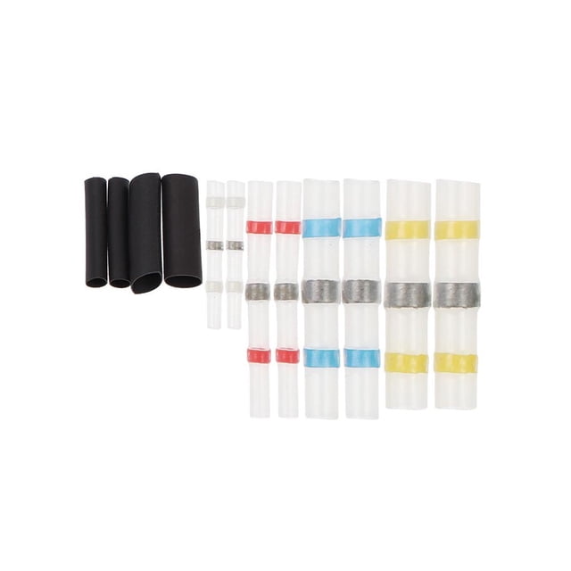 Inteprter 300 Pcs Red Solder Seal Wire Electrical Marine Connection Connector Automotive Terminal Sleeve with Butt Soldering Crimp Electrónica miscelánea 50PCS Tipo 13
