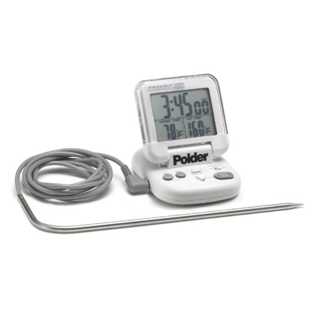 Polder 36290 Digital InOven Thermometer/Timer White