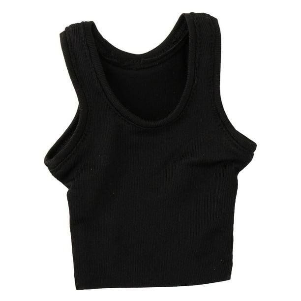 Chaleco sin mangas para hombre, ropa para muñeca, accesorio de vestir para hombre de 12 pulgadas, escala 1/6 Negro