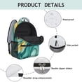 thumbnail image 4 of Teal Gold Marble Backpack for School,Cute School Bag,Schoolbag with Adjustable Shoulder Straps & Padded Back,15.3"x11"x6.7", 4 of 6