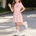 thumbnail image 4 of DJDLJWCJ Toddler Girls School Uniform Dress 1-8 Solid Color Button polo Dress Stretch Soft Summer Casual Sleeveless Dress Pink Size 4T, 4 of 9