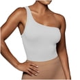 thumbnail image 3 of ZyeKqe Womens 1 Shoulder Tops Summer Sleeveless Ribbed Tank Top Casual Slim Basic Tees, 3 of 9