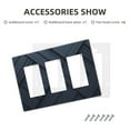 thumbnail image 4 of Dark Black Pattern 3 Gang Toggle Light Switch Cover Decorative Switch Plates and Outlet Covers Wall Plates for Electrical Kitchen Home Office Art Decor, 4 of 5