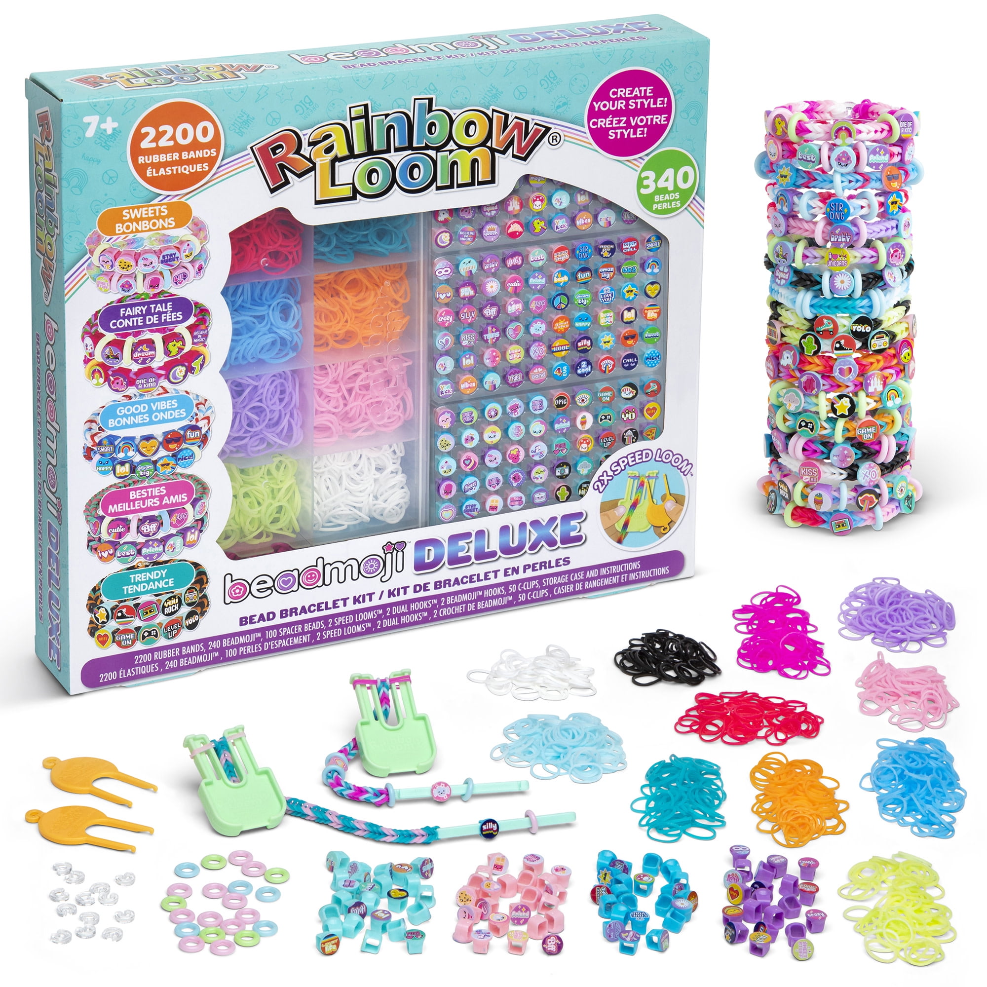 Rainbow Loom Kit With 36 Compartments, Diy Colored Rubber Bands Braided  Bracelets, Multi-Size Handmade Material, Intellectual Toy