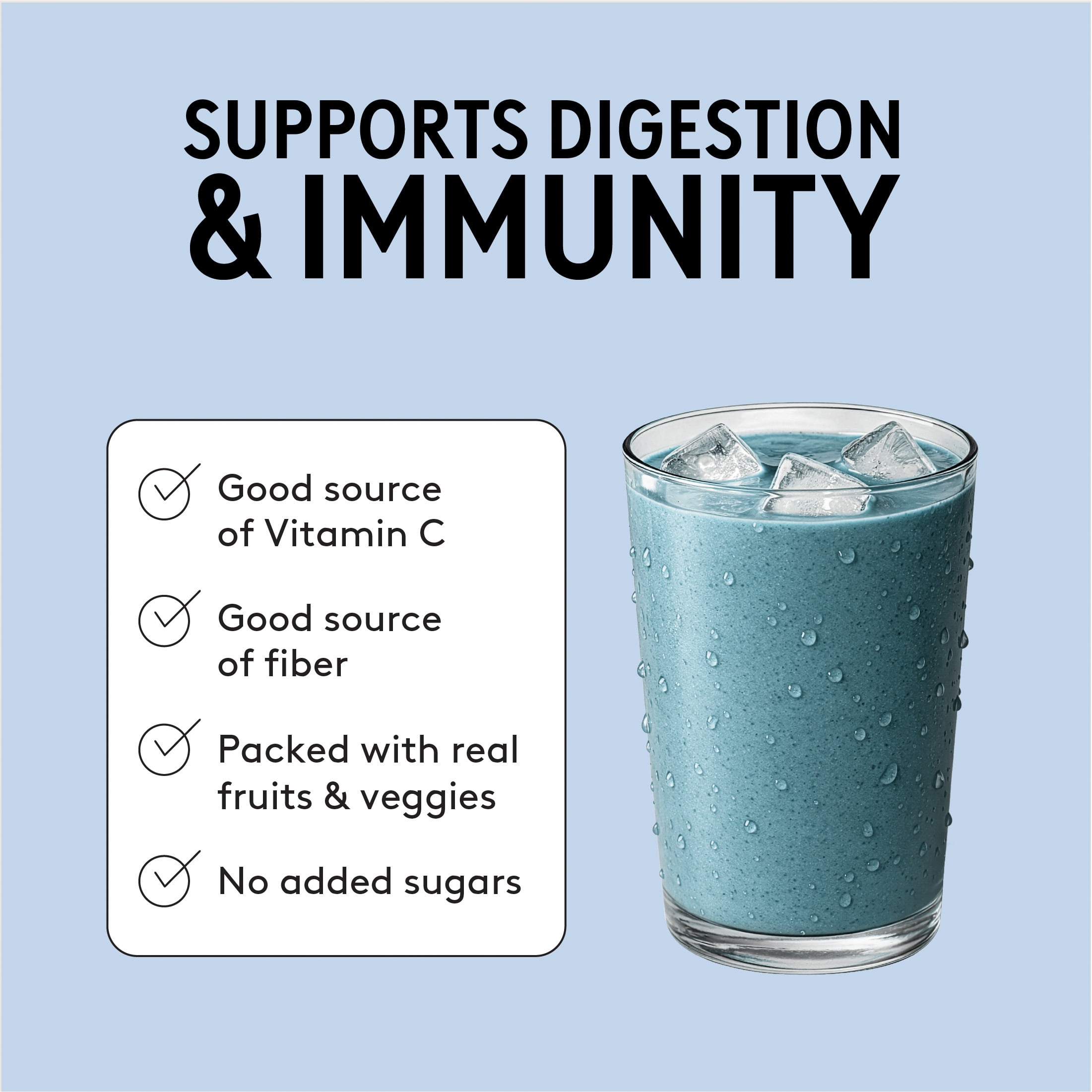 Kencko Blues Instant Superfood Fruit & Veggie Smoothies, .63 oz, 4 Pack