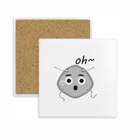 

Surprised Shocked Head Expression Coaster Cup Mat Mug Subplate Holder Insulation Stone
