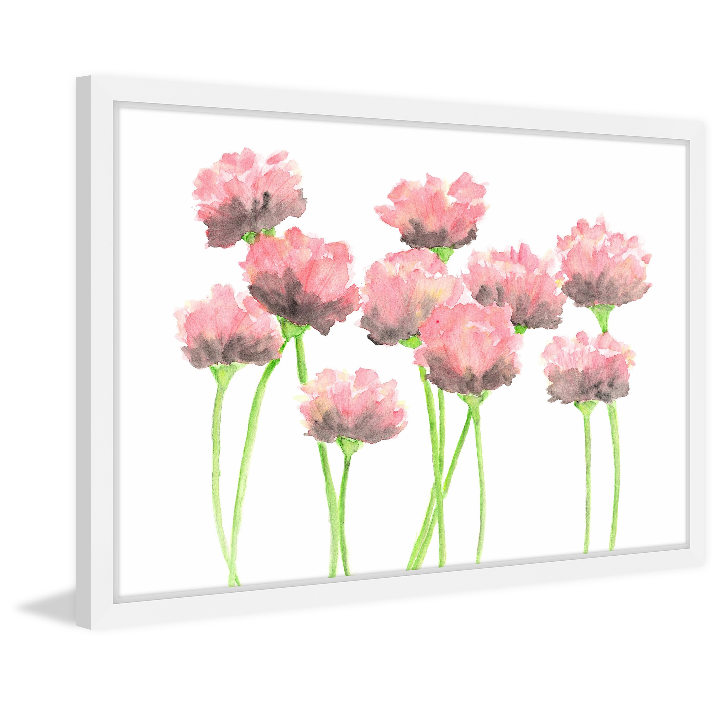 Marmont Hill 'Pink Poppies' by Thimble Sparrow Framed Painting Print