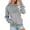 Gray, variant on Otntypg Lightweight Hoodie Tops for Women Fall Casual Ruched Pleated Long Sleeve Hooded Pullover Sweatshirts Loose Fit Basic Athletic Hoodies Outwear Coat Wine XXL