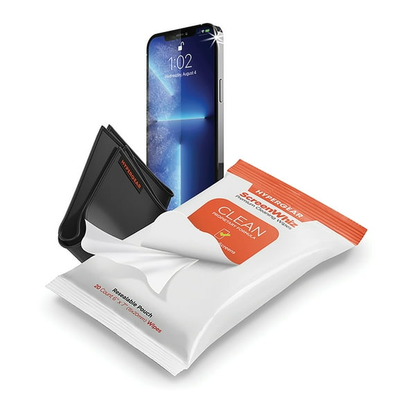 Hypergear 15658 ScreenWhiz™ 8-Piece Pro-Tech Screen Cleaning Wipes and Cloth Kits POP Display