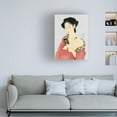 thumbnail image 4 of Canvas Wall Art - Vintage Lavoie 'Woman Applying Make Up Hashiguchi Goyo 1918' Wall Art for Living Room, Bedroom, or Office Décor by Trademark Fine Art - 24 x 32 Inches, 4 of 4