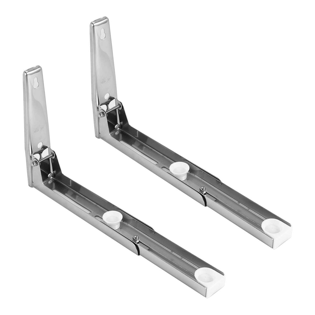 Support Frame Steel Foldable Stretch Shelf Rack Microwave Oven Wall Mount Bracket Stainless Silver