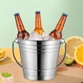 thumbnail image 1 of Cubo de hielo portátil, cubo para aperitivos, mango portátil, bañera de Metal para bebidas, cubo para vacaciones de verano, barbacoa, 1500ML, 1 of 8