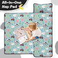 thumbnail image 4 of Tractor and Cows Blue Pattern Teens Toddler Nap Mat with Pillow, Sleeping Mat Bag for Preschool Daycare 59"x22", 4 of 6