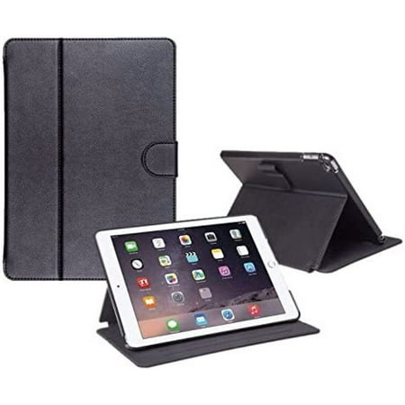 JuIShareE Folio Case for iPad Air 2 - Black Folio Case for Apple iPad Air 2 - Black The Folio Case is a fashion-friendly carrying solution that protects the iPad Air 2 in tailored style. This sleek  form-fitting cover comes in vegan leather with a soft microsuede interior and a custom hardshell cradle. The magnetic tab closure keeps the case securely shut  and the Folio Case supports your tablet s auto Sleep/Wake function when closed  Sleep Mode is automatically activated; when opened  Wake Mode is activated. Compatible with: Apple: iPad Air 2;