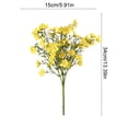 thumbnail image 3 of Ramo de flores artificiales - Plantas decorativas sintéticas, arreglo de tela de plástico para centro de mesa de oficina en casa, rosa amarillo blanco morado, 13,39 x 5,91 in, 3 of 6