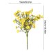 thumbnail image 3 of Ramo de flores de ciruela artificial - Arreglo floral sintético de 34 cm, tallos de tela plástica, rosa amarillo y púrpura, decoración de hotel para bodas, 3 of 6