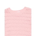 thumbnail image 2 of Wonder Nation Toddler Girls Cotton Pointelle Sweater with Long Sleeves, Sizes 12M-3T, 2 of 3