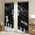thumbnail image 2 of Homewish Piano Violin Saxophone Blackout Curtains Set of 2 (52x84 Each) for Teens Boys Girls,Music Melody Window Curtains,Musical Notes Curtains and Drapes,Breathable Home Decor, 2 of 6