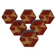 thumbnail image 1 of IBA Indianbeautifulart Boutons Gravés Rouges en Bois pour Armoire Tiroir Tiroir 10 Pcs, 1 of 3