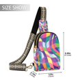 thumbnail image 2 of FORMRS Womens Crossbody Sling Bag Travel Daypack Shoulder Chest Backpack, Colorful Wavy Pattern, 2 of 7