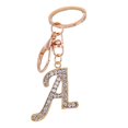 thumbnail image 2 of Porte-clés 26 Lettres Strass Unisexe Compact Longue Durée Porte-Clés Sac Décoration, 2 of 8