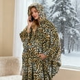 thumbnail image 5 of Catalonia Fleece Wearable Blanket Poncho for Adult Women Men, Wrap Blanket Cape with Pocket | Warm, Soft, Cozy, Snuggly, Comfort Gift, Wrap Blanket Cape with Hood, Gift Idea, Cheetah, 5 of 6