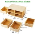 thumbnail image 3 of Bamboo Desk Organizer With Drawers Countertop Drawers 4 Drawers Counter Storage Box Corner Desk Organizer for Home Office No Assembly Required, 3 of 13