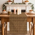 thumbnail image 2 of Table Runner 36 Inches Long for Kitchen Dining, Vintage Rattan Dresser Scarf Farmhouse, Dining Table Decorations for Wedding/Parties, Minimalist Abstract Wicker Texture Brown 13 x 36 In, 2 of 8
