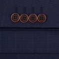 thumbnail image 5 of Porto Filo Men's 2 Piece Navy Windowpane Slim Fit Suit, 5 of 6