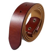Gelante Genuine Full Grain Leather Belt Strap Without Belt Buckle. Tan-L