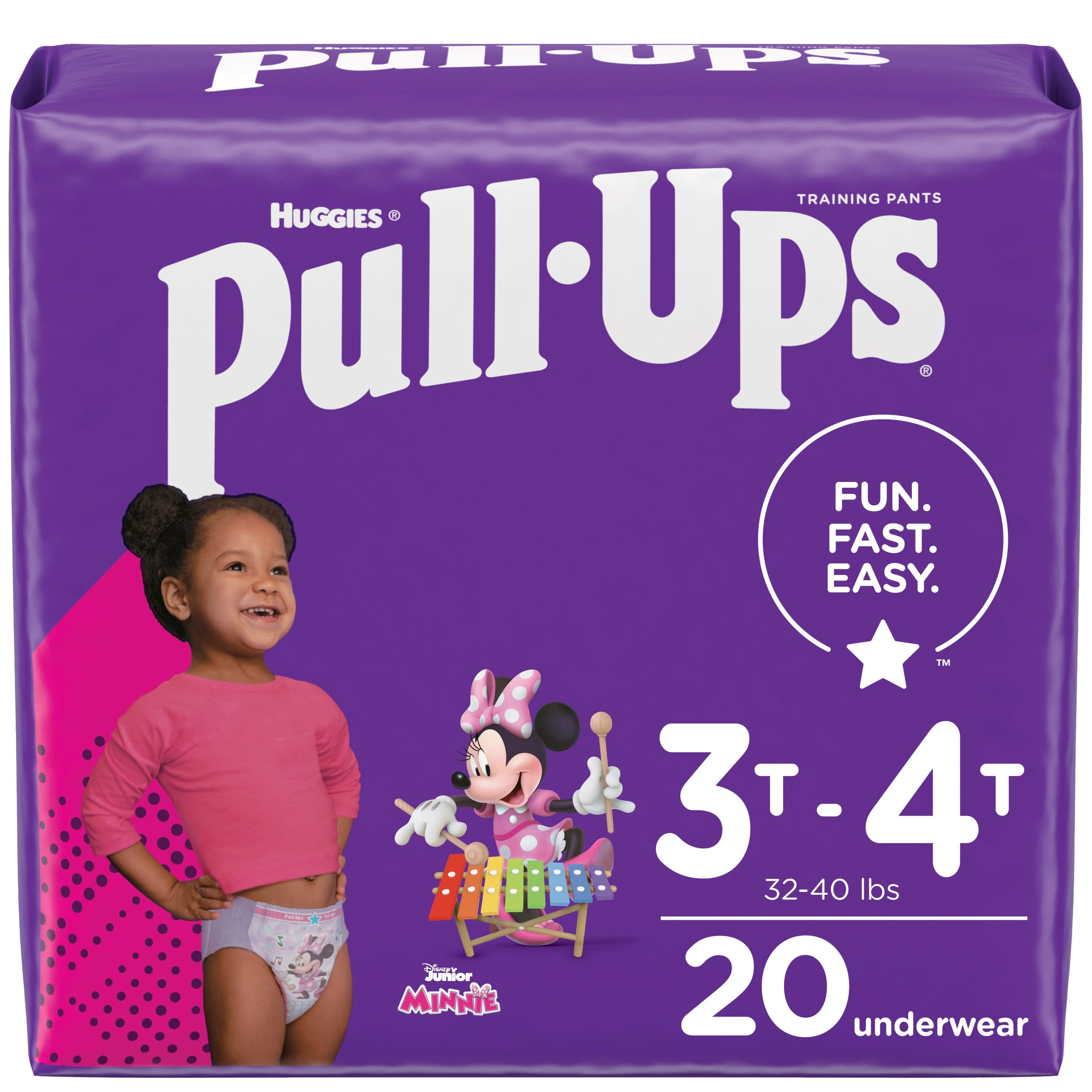 Size 2T-3T One Month Supply 18-34 Pound 124 Count Pull-Ups Learning Designs Potty Training Pants for Girls Packaging May Vary 