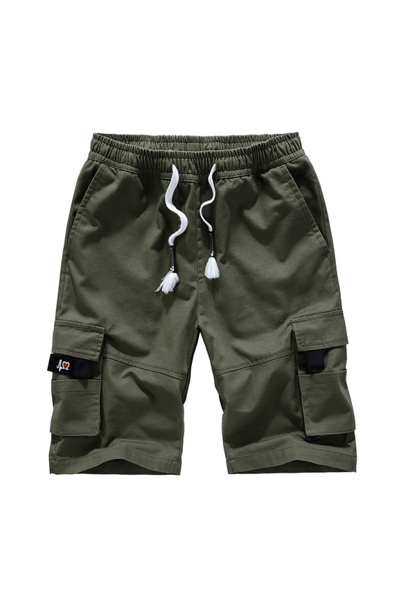 Mens Jogger Pants with Pockets, Athletic Sweatpants Elastic Waistband Drawstring, Polyester Spandex Stretch Casual Lounge Bottoms, Army Green,Size 6XL