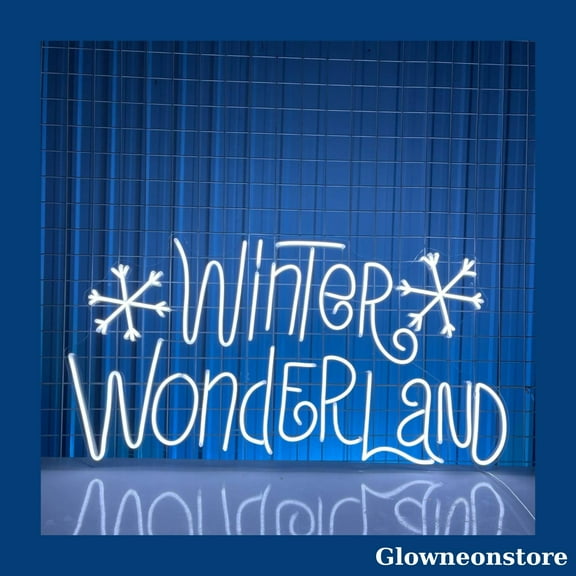 Glowneon Winter Wonderland Neon Sign, Winter Wonderland LED Sign, Christmas Décor