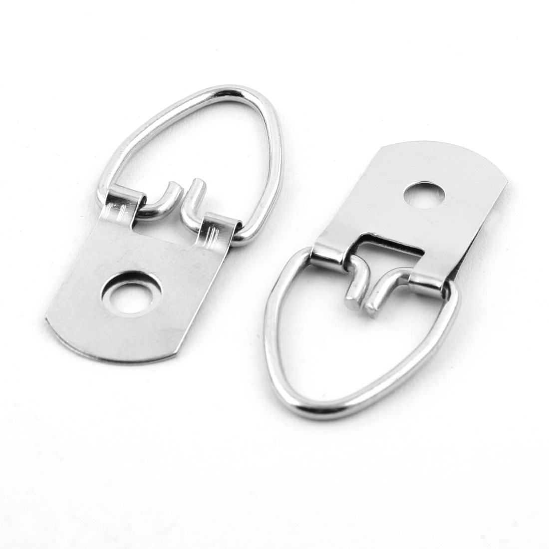 Metal Triangle Shape Picture Frames Hanging Hanger Hooks Silver Tone 40